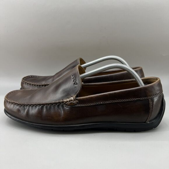 Ecco Classic Moc 2.0 Driving Loafers Men Size 10 10.5 US, 44‎ EU Brown Low Shoes